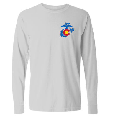 Gildan 100% Cotton Long Sleeve-RS Denver Cowboy w/Mountains-Light Colors Thumbnail