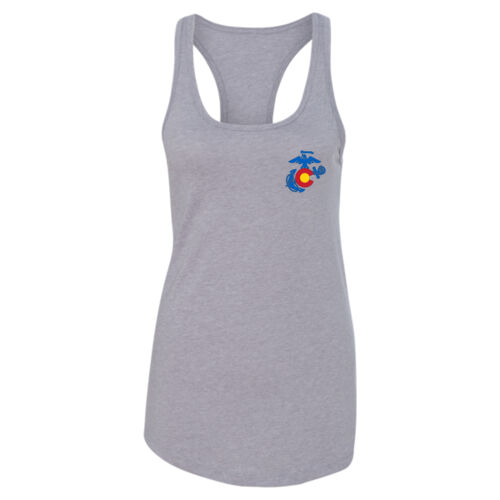 Next Level Apparel - Ladies' Ideal Racerback Tank-RS Denver Cowboy w/Mountains-Light Colors Thumbnail