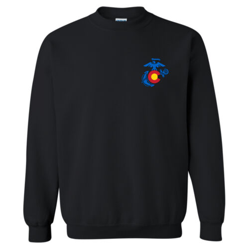 Heavy Blend™ Crewneck Sweatshirt-RS Denver Cowboy w/Mountains-Dark Colors Thumbnail