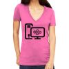Tultex 214 - Ladies' Slim Fit Fine Jersey V-Neck Thumbnail