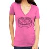 Tultex 214 - Ladies' Slim Fit Fine Jersey V-Neck Thumbnail