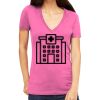 Tultex 214 - Ladies' Slim Fit Fine Jersey V-Neck Thumbnail
