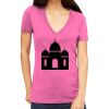 Tultex 214 - Ladies' Slim Fit Fine Jersey V-Neck Thumbnail