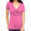 Tultex 214 - Ladies' Slim Fit Fine Jersey V-Neck Thumbnail