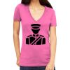 Tultex 214 - Ladies' Slim Fit Fine Jersey V-Neck Thumbnail